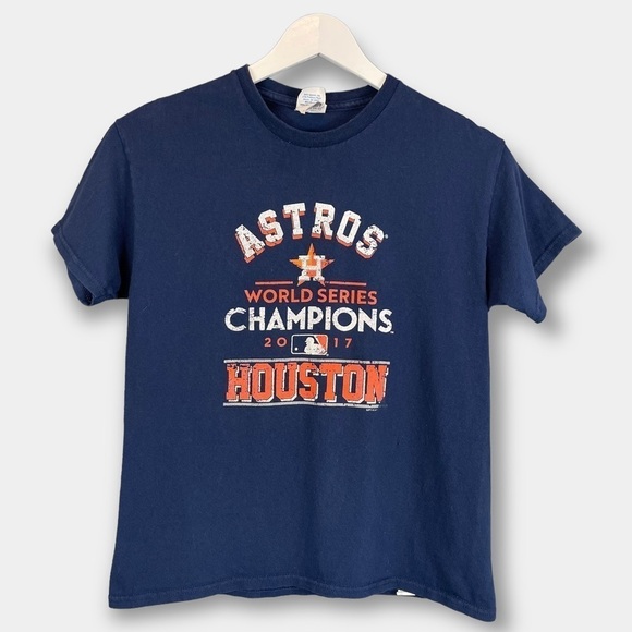 Houston Astros 2017 World Series Champions Tee Shirt Youth Size Large - Picture 1 of 4